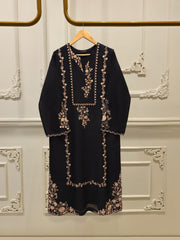 2 Piece - Pure Embroidered Cotton Net Suit S111858