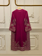 3 Piece- Pure Khadi Silk Embroidered Suit S113723