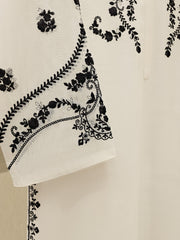 2 Piece - Pure Embroidered Cotton Net Suit S111780