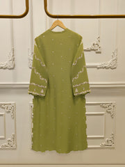 3 Piece - Pure Embroidered Cotton Net Suit S113835
