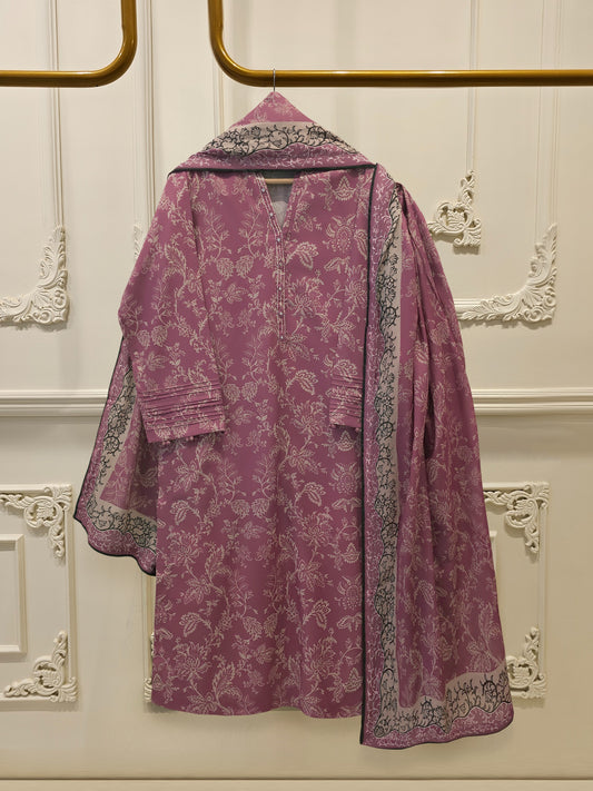 2 Piece - Digital printed Cambric Suit S115620
