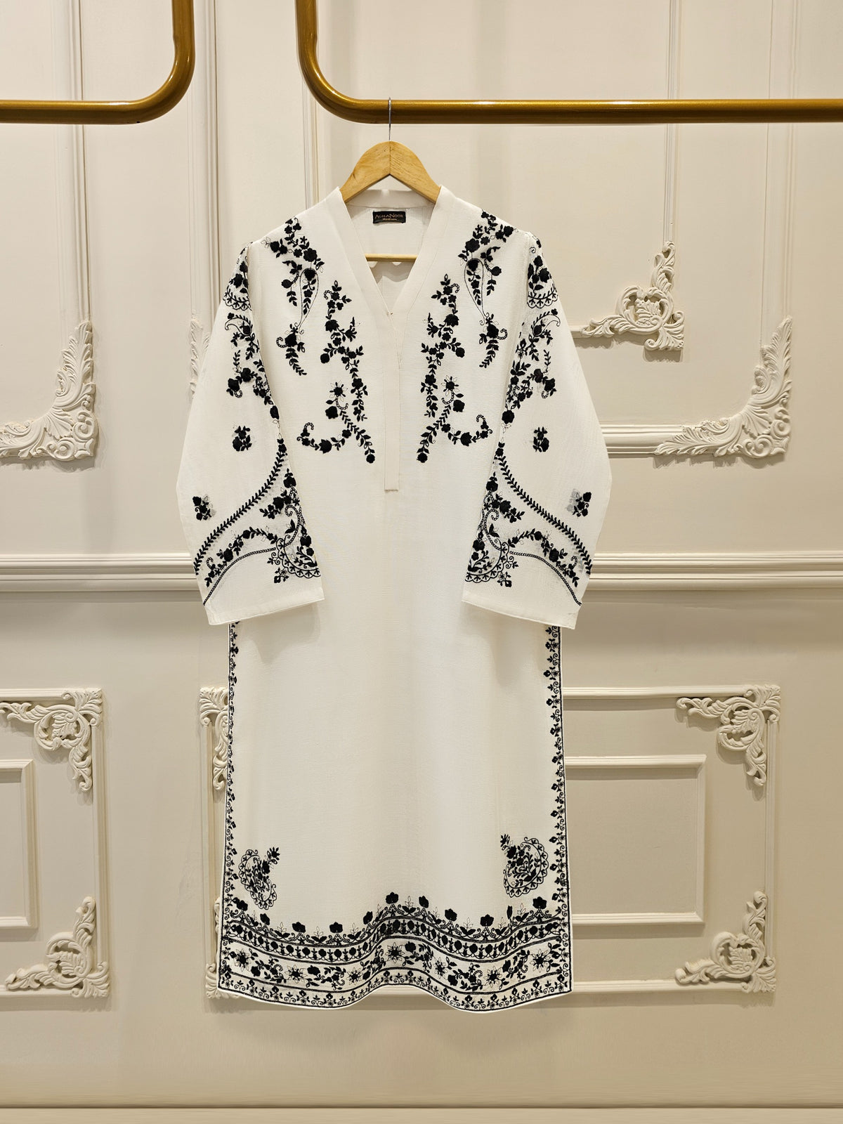 2 Piece - Pure Embroidered Cotton Net Suit S111780