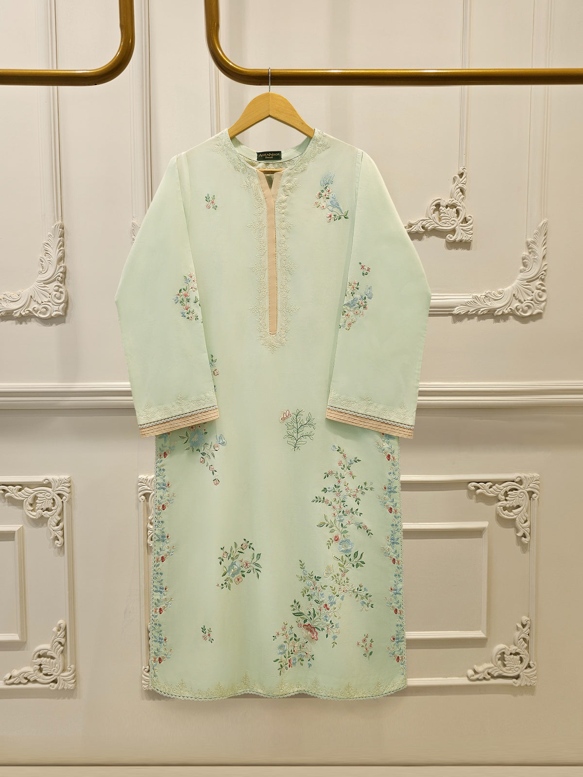 2 Piece - Embroidered Cambric Suit S114092