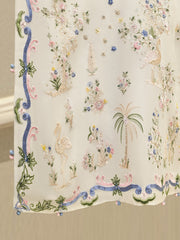 3 Piece - Pure Organza Embroidered Suit S111674