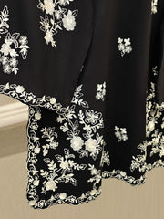 2 Piece- Pure Silk Net Embroidered Suit S111766