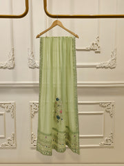 3 Piece - Pure Embroidered Cotton Net Suit S111775