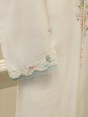 3 Piece- Pure  Sheesha Silk Embroidered Suit S115621