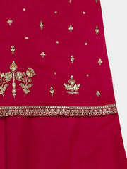 (Kids) 2 Piece - Embroidered Cotton Net Suit KD100R