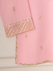 3 Piece- Pure Cotton Net Embroidered Suit S111108