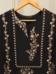 2 Piece - Pure Embroidered Cotton Net Suit S111858