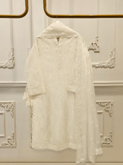 3 Piece - Pure Embroidered Cotton Net Suit S113798