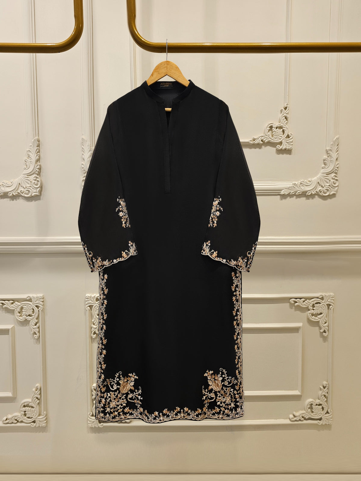 2 Piece - Pure Embroidered Cotton Net Suit S111841