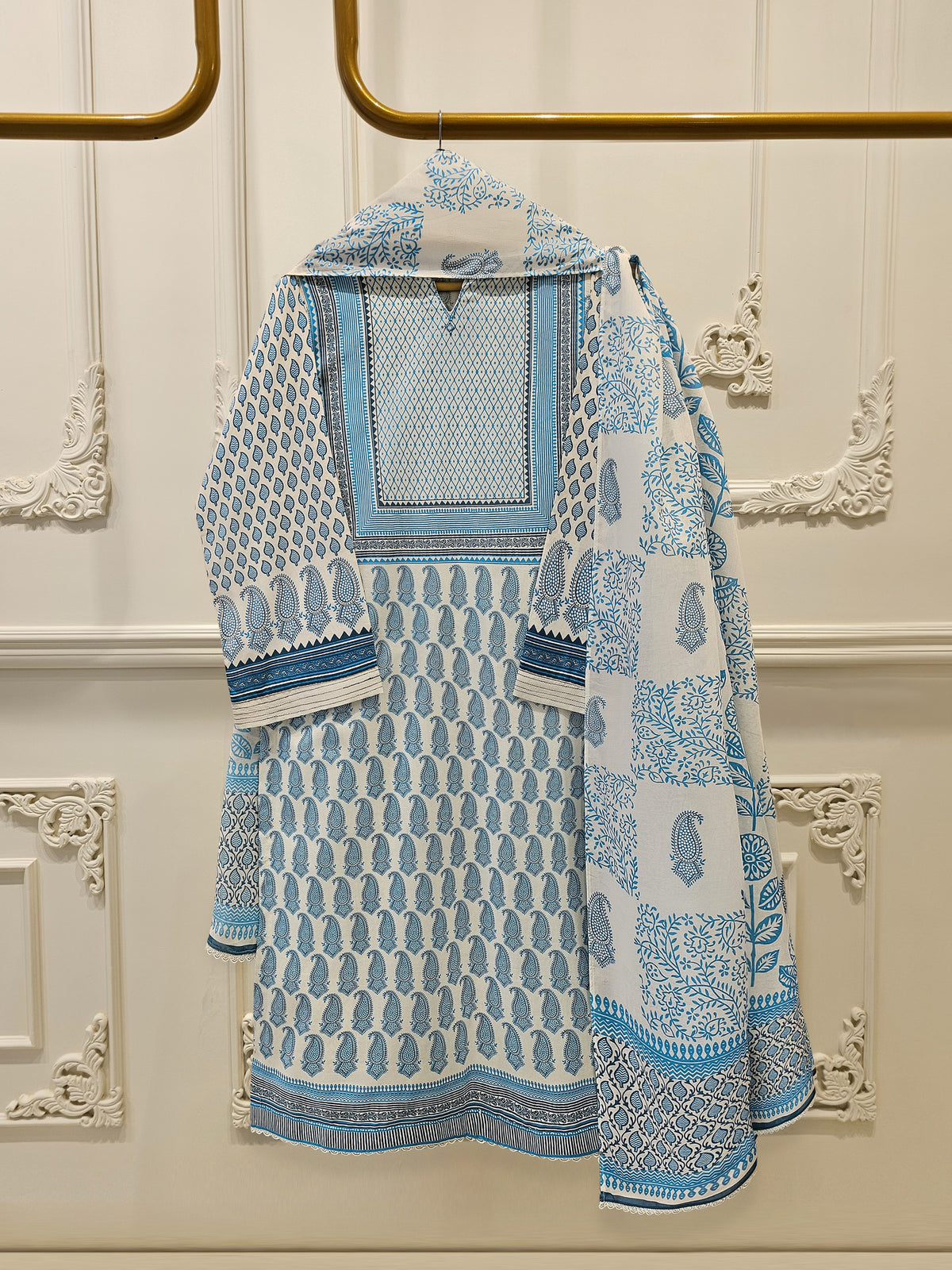 2 Piece - Digital Printed  Cambric Suit S113859