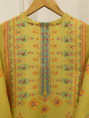 3 Piece- 100% Pure Raw Silk Embroidered Suit S111873