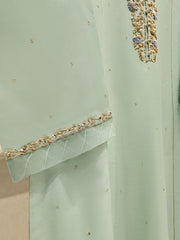 3 Piece- Pure Silk Net Embroidered Suit S111684