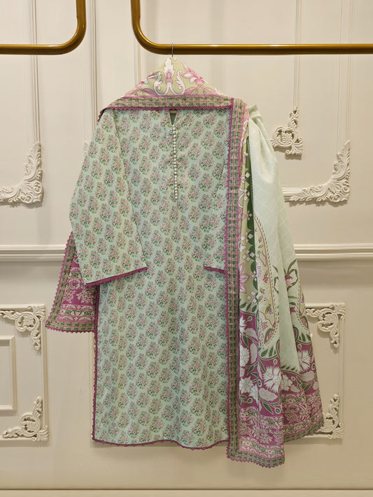 3 Piece - Digital printed Cambric Suit S115645