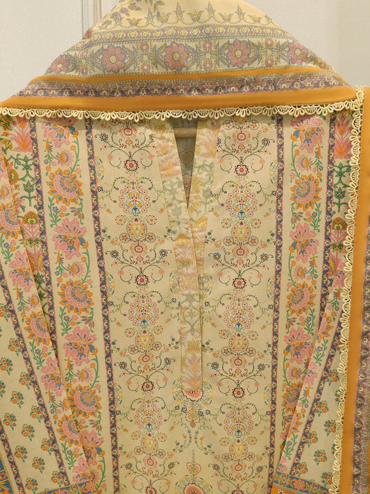 2 Piece - Digital printed Cambric Suit S115612