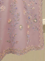 3 Piece - Pure Organza Embroidered Suit S111664