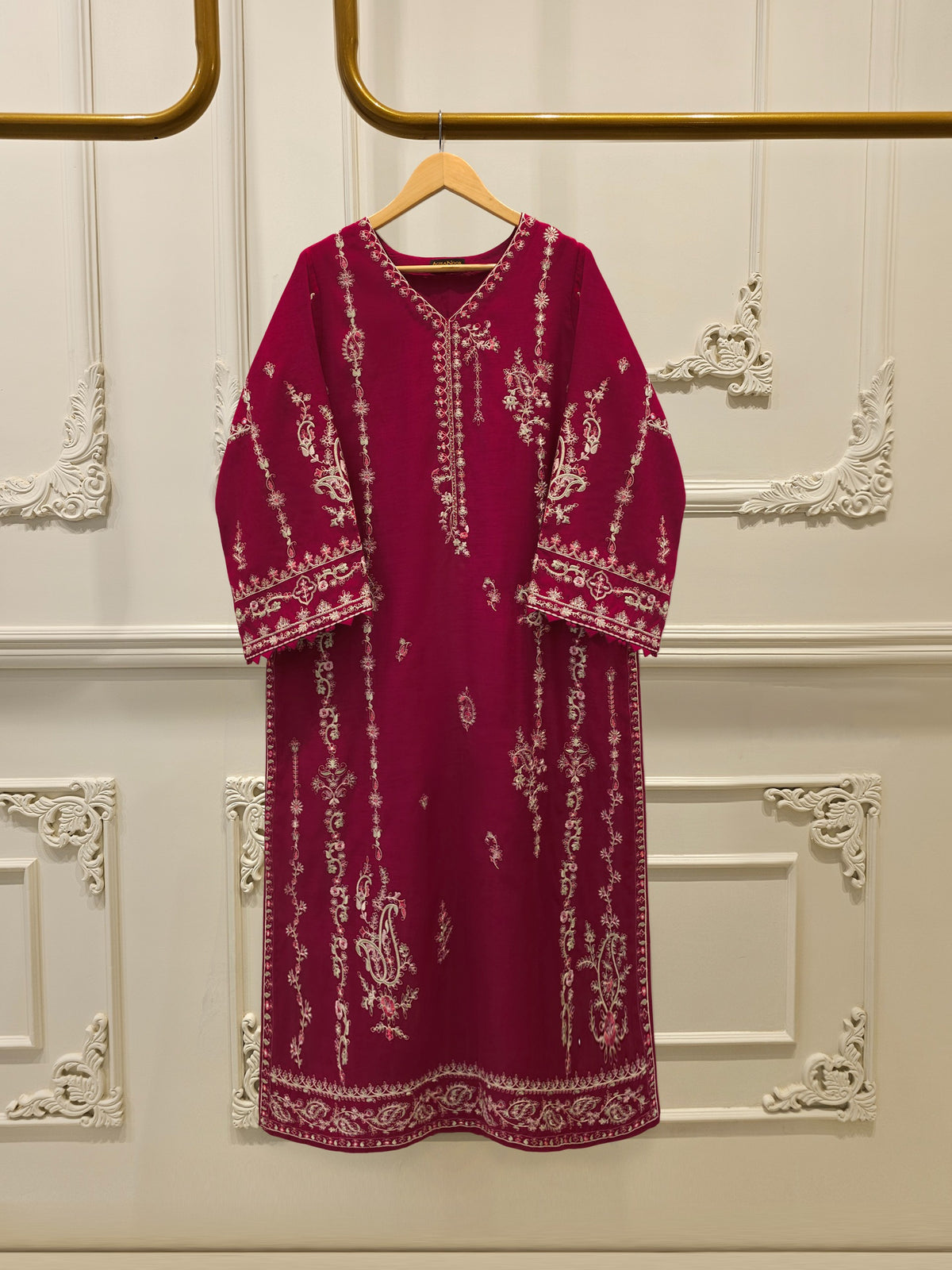 Pure Embroidered Kora Cotton Shirt S113836