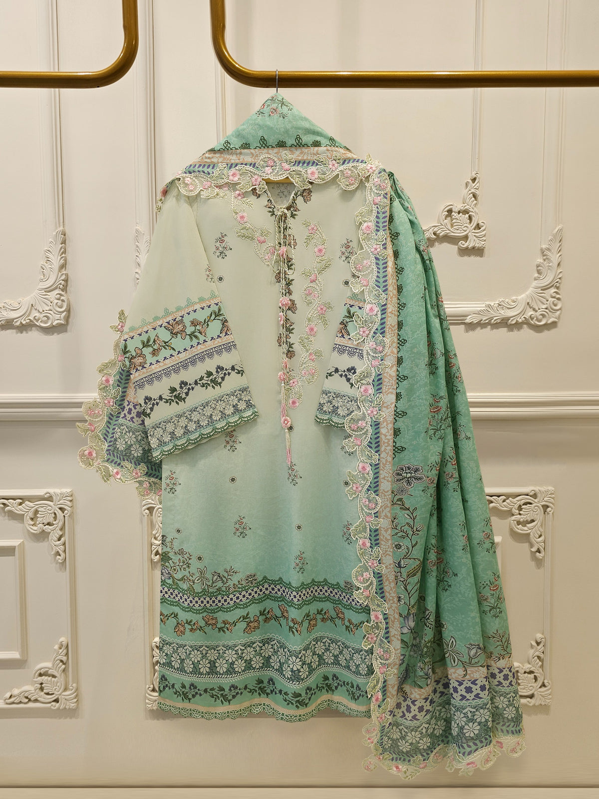 2 Piece Digital Printed Embroidered Lawn Suit S115615