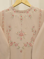 3 Piece- Pure Khadi Silk Embroidered Suit S113657