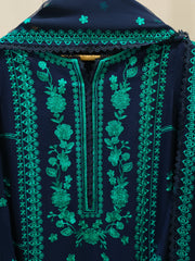 3 Piece - Pure Embroidered Cotton Net Suit S114070