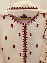 3 Piece - Pure Embroidered Cotton Net Suit S111855