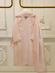3 Piece - Pure Embroidered Cotton Net Suit S113800
