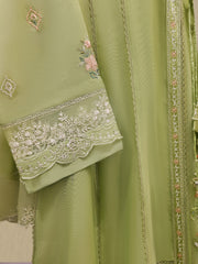 3 Piece - Pure Embroidered Cotton Net Suit S111819