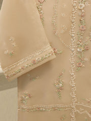 3 Piece - Pure Organza Embroidered Suit S113112