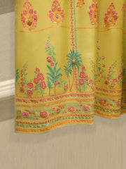 3 Piece- 100% Pure Raw Silk Embroidered Suit S111873