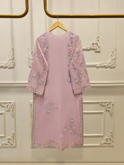 3 Piece - Pure Organza Embroidered Suit S111664