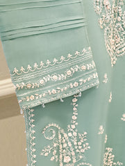 3 Piece - Pure Organza Embroidered Suit S111651