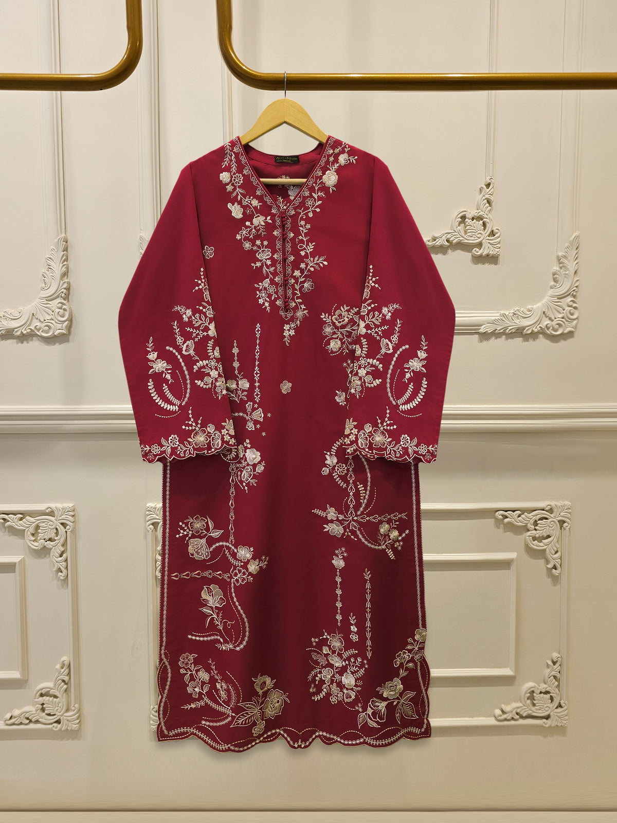 2 Piece - Embroidered Cambric Suit S115644
