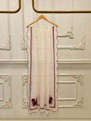 3 Piece - Pure Embroidered Cotton Net Suit S111855