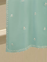 3 Piece - Pure Organza Embroidered Suit S111651